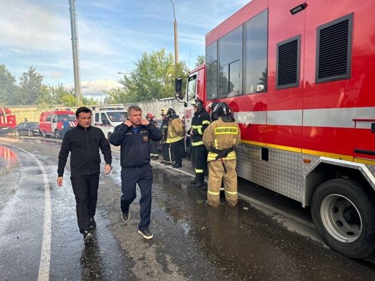 Приехал на место пожара во Фрязино